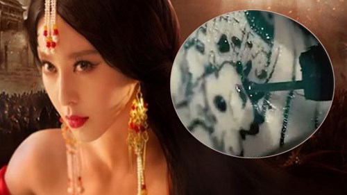 'Nữ vương' Phạm Băng Băng vạch vai trần chịu đau để xăm hình