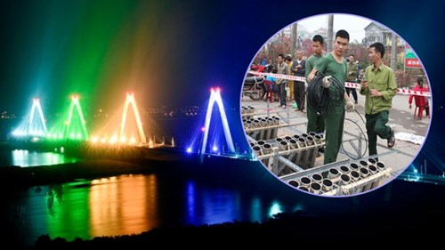 Xem trận địa pháo bên cầu Nhật Tân sẵn sàng đón giao thừa