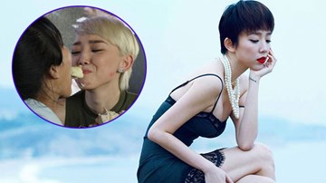 Tóc Tiên đút bánh kem cho fan bằng... miệng