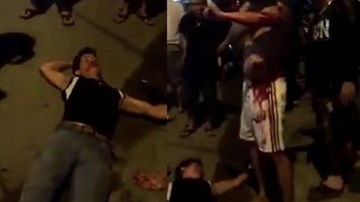 Thanh niên bị đánh hội đồng vì cầm dao đi cướp