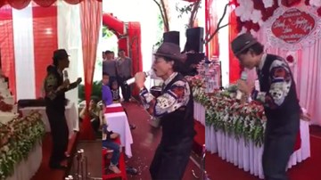 Cụ ông hát 'Chiếc khăn Piêu' trong đám cưới hay như ca sĩ