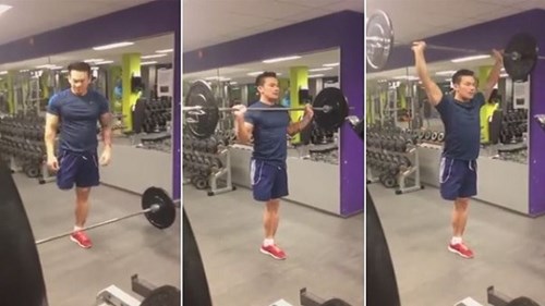 Nghị lực hơn người khi tập gym của chàng trai một chân
