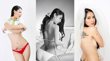 Khoe hình xăm chỗ khuất gợi cảm như kiều nữ Việt