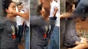 Cô gái mang bầu bị đánh tới ngất xỉu vì tội trộm tiền
