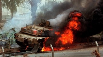 Một xe tăng Abrams M1 do Mỹ sản xuất bị bắn cháy ở Yemen