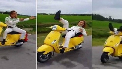 Xử phạt 6 triệu đồng thanh niên đi xe máy bốc đầu xe, đưa lên mạng