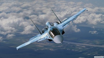 Siêu máy bay ném bom Su-34 ‘truy sát’ chiến đấu cơ Su-27