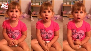 Không nhịn được cười với màn lí sự trong nước mắt của bé gái với bố