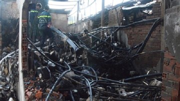 Thanh niên chết cháy trong xưởng dệt