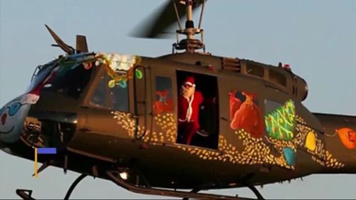Giả làm ông già noel để cướp... trực thăng