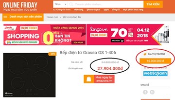 Giảm giá ảo tại Online Friday 2015?