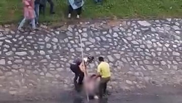 Xôn xao clip cứu cô gái nhảy sông Tô Lịch giữa giá rét