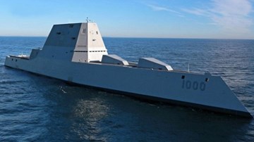 Siêu tàu khu trục USS Zumwalt của Mỹ băng băng rẽ nước