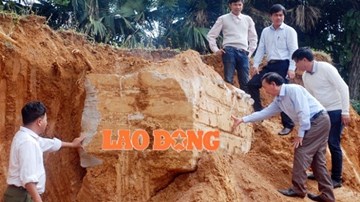 Phát hiện mộ cổ giữa đồi sắn