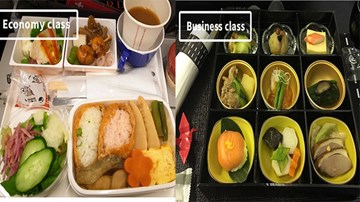 Sự khác biệt giữa suất ăn hạng thương gia và phổ thông trên máy bay