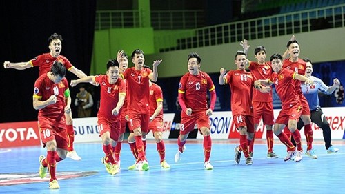 Giây phút vỡ òa của tuyển futsal Việt Nam khi giành được vé World Cup