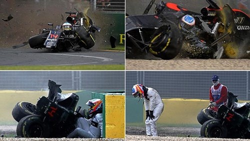 Alonso thoát chết thần kỳ trên đường đua F1 Australia