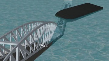 Clip 3D mô phỏng sà lan đâm sập cầu Ghềnh