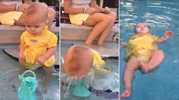 Clip mẹ bỏ mặc bé gái 2 tuổi tự nổi trên mặt nước gây tranh cãi