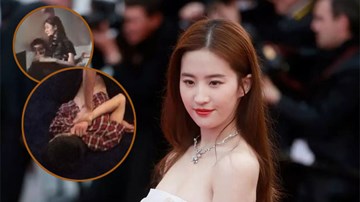 Cận cảnh Lưu Diệc Phi bị fan nam đè ngã, ôm chặt