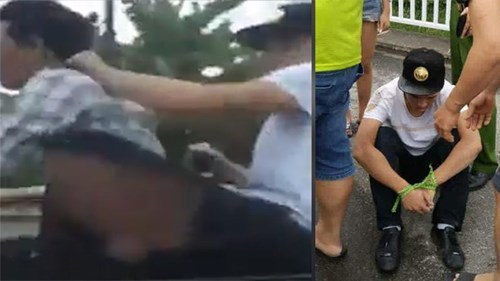 Ô tô truy đuổi hai tên cướp điện thoại như phim