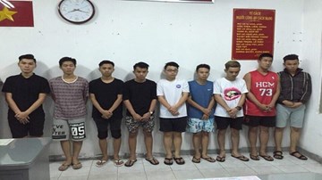 Tạm giữ 9 đối tượng chém người giữa trung tâm TP HCM
