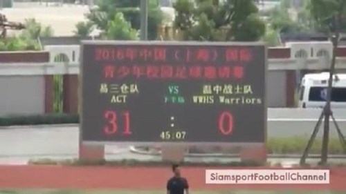 Cận cảnh chiến thắng 31-0 của U16 Thái Lan trước U16 Mỹ