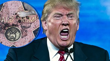 Ngôi sao của Donald Trump trên đại lộ danh vọng bị quây hàng rào thép gai