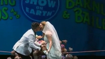 Cử hành hôn lễ trên dây thăng bằng ở độ cao 9m