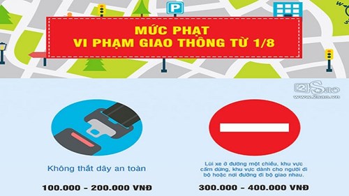 Các mức phạt vi phạm giao thông có hiệu lực từ 1/8 bạn cần biết ngay