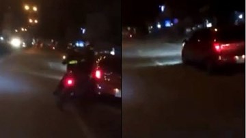 Xế hộp gây tai nạn bỏ chạy, ép cảnh sát cơ động ngã xe