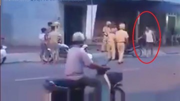 Nam Định: Xôn xao clip người đàn ông cầm gậy đánh CSGT