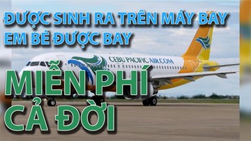 Được sinh ra trên máy bay, em bé được bay miễn phí cả đời