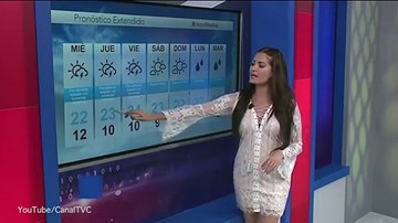 MC thời tiết mặc váy xuyên thấu lên sóng