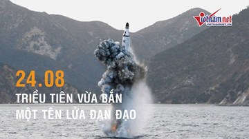 Triều Tiên liên tiếp bắn tên lửa đạn đạo từ tàu ngầm