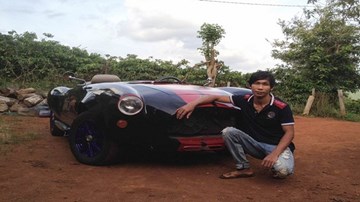 Thanh niên Đắk Nông tự chế xe thể thao