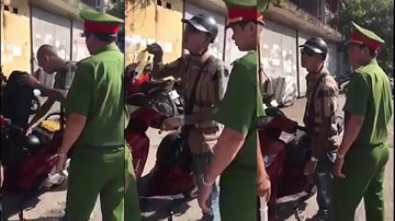 Thanh niên vi phạm còn chửi bới, xúc phạm cảnh sát giữa phố