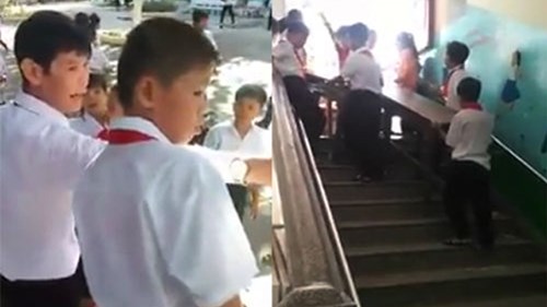 Phụ huynh bức xúc vì thầy giáo bắt con khiêng bàn ghế