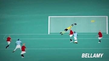 5 bàn thắng đẹp nhất ở trận derby Manchester qua góc nhìn hoạt họa