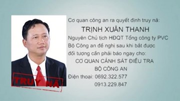 Truy nã toàn quốc và quốc tế Trịnh Xuân Thanh