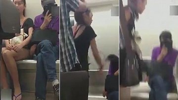Sàm sỡ cô gái váy ngắn trên tàu điện, gã biến thái lĩnh cái kết đắng