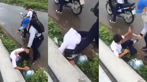 Nam sinh bị bạn dùng búa đánh dã man giữa đường
