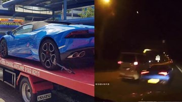 Siêu xe Lamborghini bị tạm giữ, tài xế bị bắt vì vượt ẩu