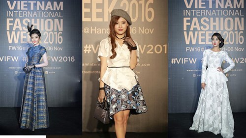 Midu 'đọ sắc' bên dàn Hoa hậu, Á hậu tại bế mạc Vietnam International Fashion Week
