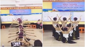 Màn múa cực chất trên nền nhạc 