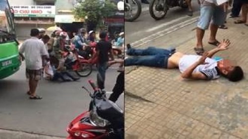 Trộm xe máy, chàng trai bị kéo lê, đánh dã man giữa phố Sài Gòn