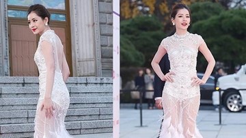 Chi Pu đẹp chẳng kém sao Hàn trên thảm đỏ Asia Artist Awards 2016