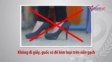Rò khí ga: Thảm họa đi giày gót kim loại trên nền gạch