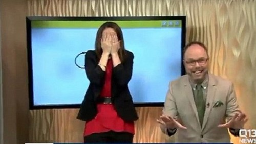 Mỹ: Nữ MC xinh đẹp vẽ nhầm hình “của quý” trên TV