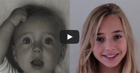 Xem trẻ sơ sinh biến thành thiếu nữ chỉ trong... 4 phút
